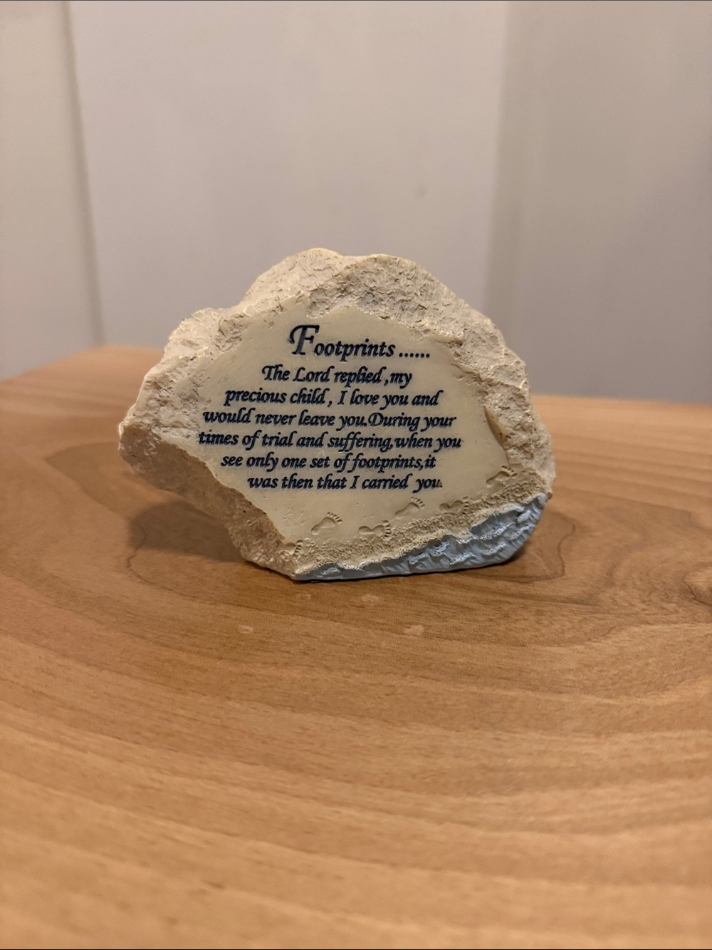Footprints Sentiment Paper weight/ Decor - Picture 2 of 4